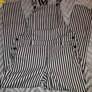 Striped overalls